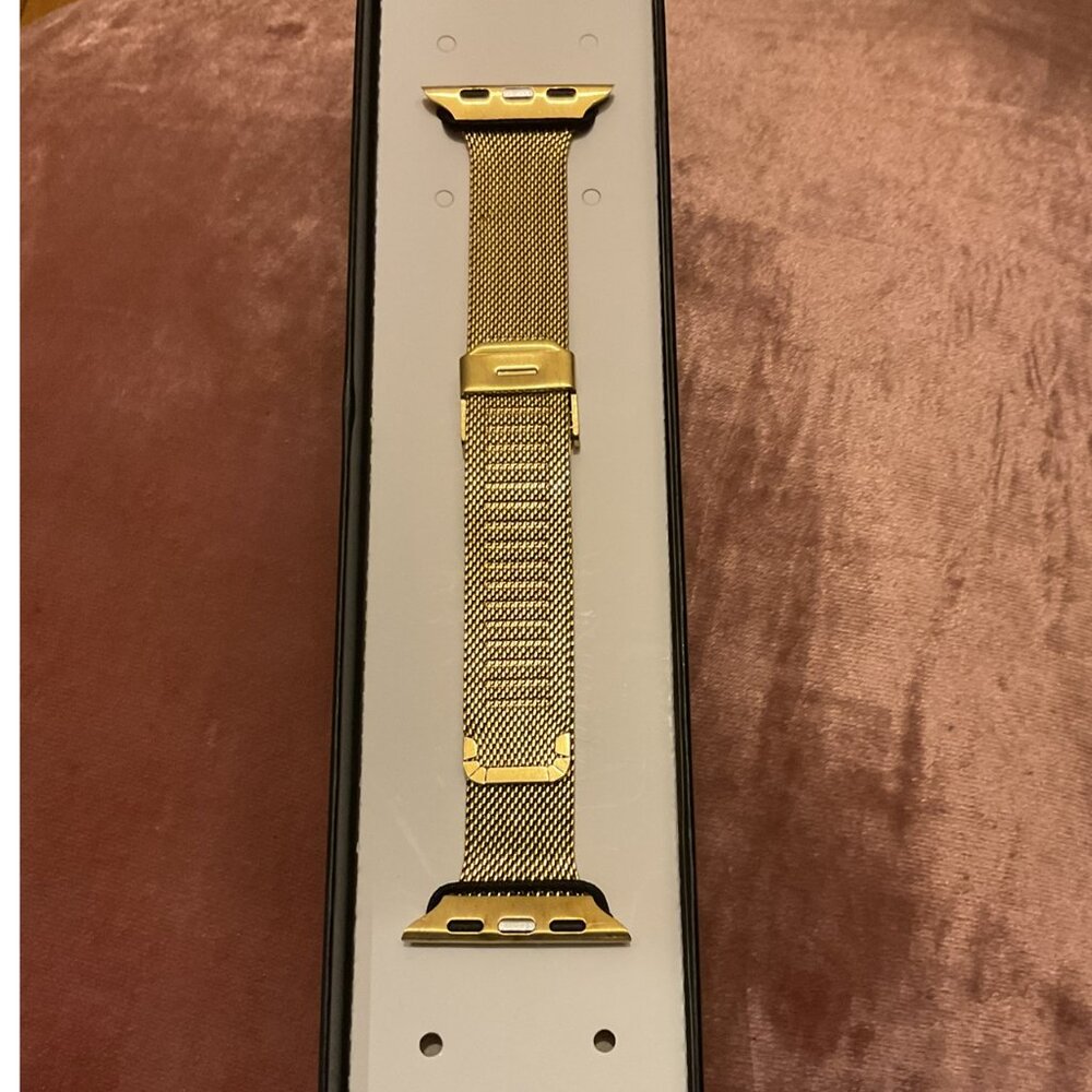 Watch Band Slim Milanese Mesh Gold Tone for Apple Watch NEW